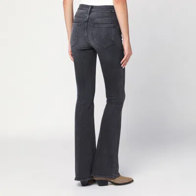 Mother Cropped Jeans With Belt Loops And Faded Effect In Black