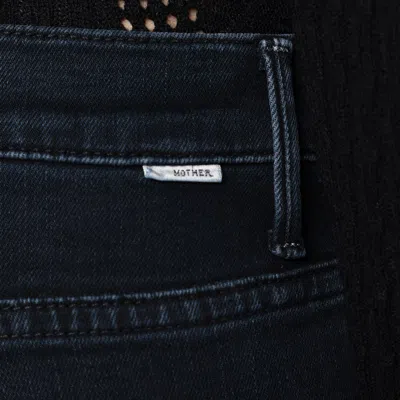 Mother Cropped Jeans Flared Design Belt Loops In Black