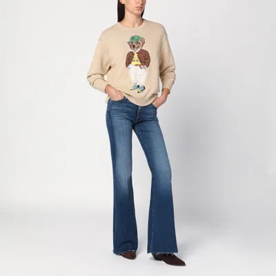 Polo Ralph Lauren Beige Cotton Polo Bear Jumper In Brown