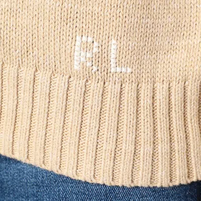 Polo Ralph Lauren Beige Cotton Polo Bear Jumper In Brown