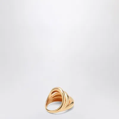 Panconesi Triptych Blow Up Ring In Gold