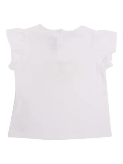 Tartine Et Chocolat Ruffled Floral-print T-shirt In White