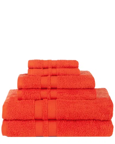 Superior Ultra Soft 6pc Cotton Towel Set In Red