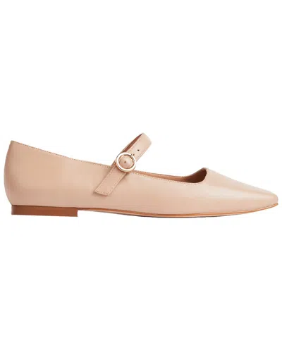 Lk Bennett L. K.bennett Willow Leather Flat In Nude
