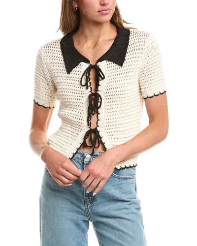 70/21 Crochet Cardigan In Neutral