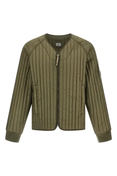C.p. Company C. P. Company Ribbed Down Jacket In Green