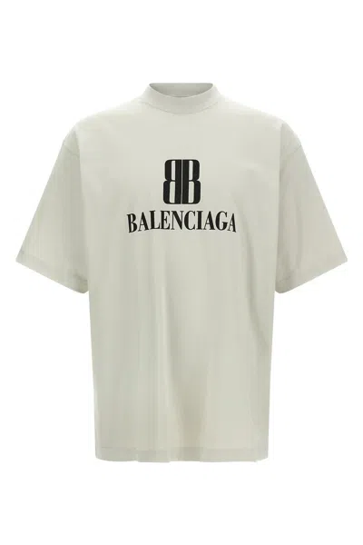 Balenciaga Nano Bb T-shirt Beige In Neutral