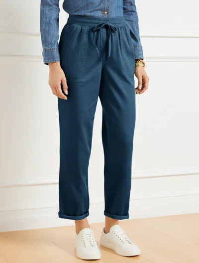 Talbots Plus Petite - Straight Ankle Relaxed Pull-on Pants - Midnight Sky - 2x