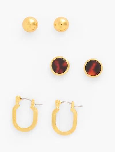 Talbots Tortoiseshell Earrings Set - Tortoiseshell/gold - 001