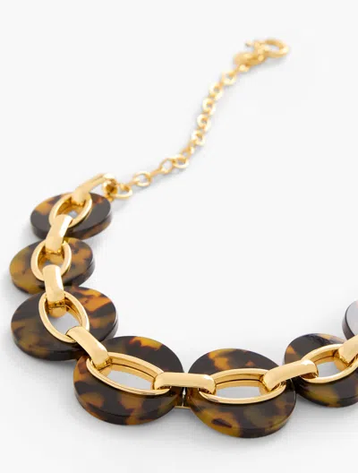 Talbots Tortoiseshell Statement Necklace - Tortoiseshell/gold - 001