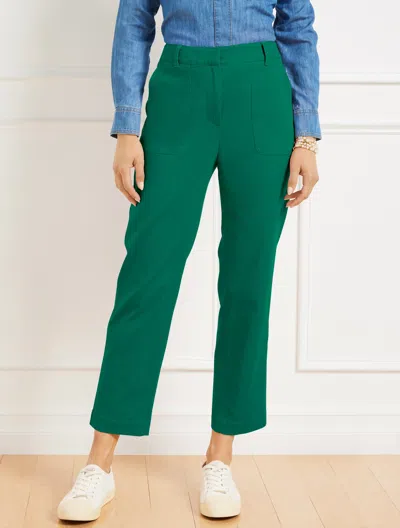 Talbots Plus Petite - Tapered Ankle Pants - Lush Green - 18  In Green