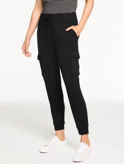 Talbots Plus Petite - Airknit Stretch Cargo Jogger Pants - Black - 3x  In Black