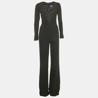 Pre-owned Class By Roberto Cavalli Black Wool Blend Jumpsuit S
