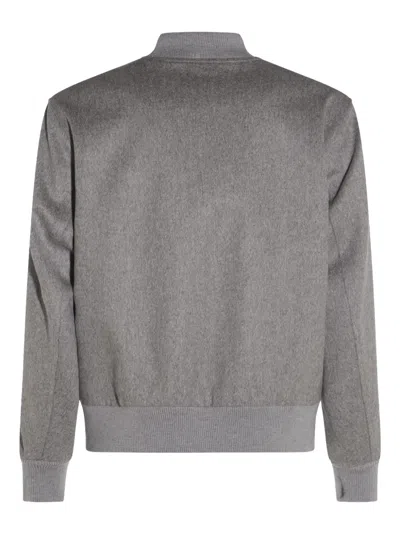 Lardini Relaxed Fit Jacket Ribbed Trims In Gray