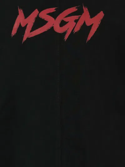 Msgm Logo-print Short-sleeve T-shirt In Black