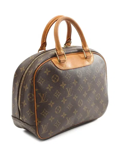 Pre-owned Louis Vuitton 2004 Small Trouville Monogram-pattern Tote Bag In Brown