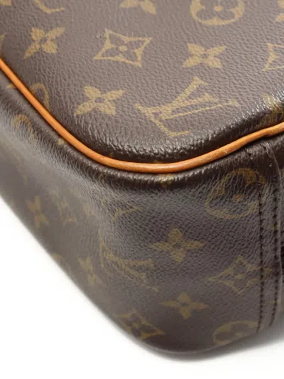 Pre-owned Louis Vuitton 2004 Small Trouville Monogram-pattern Tote Bag In Brown