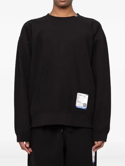 In・stru(men-tal) French-terry Label-patch Sweatshirt In Black