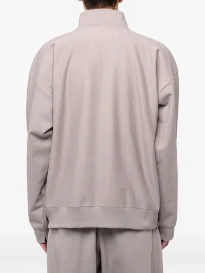 In・stru(men-tal) Half-zip Label Sweatshirt In Gray