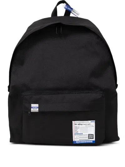 In・stru(men-tal) Label-detail Backpack In Black