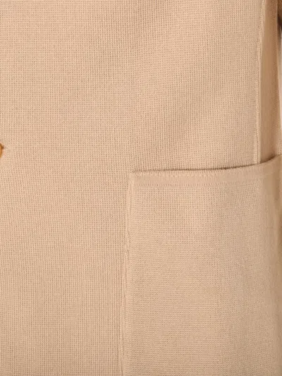 Lardini Lapel Button Front Textured Pockets Suit In Neutral