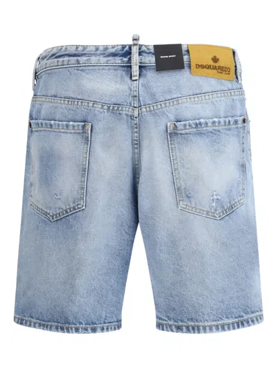 Dsquared2 Men Marine Denim Short In Blue