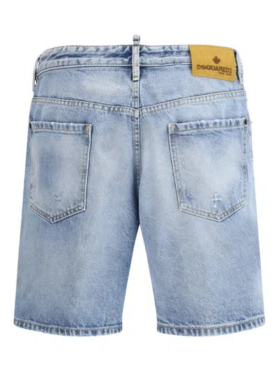 Dsquared2 Men Marine Denim Short In Blue