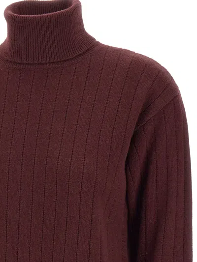 高领罗纹毛衣