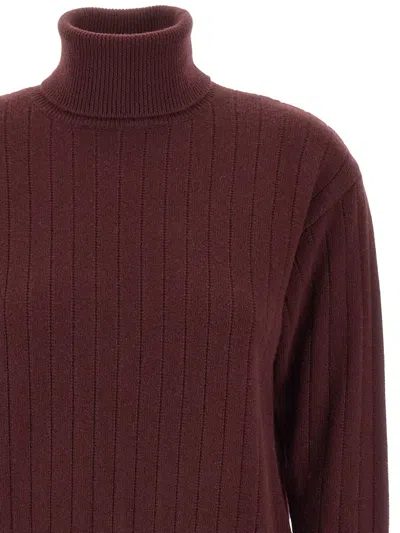 高领罗纹毛衣