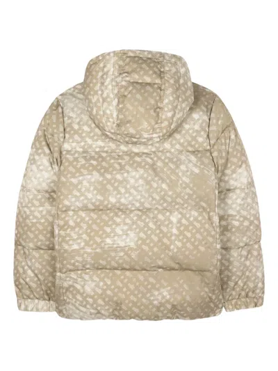 Bosswear Quilted Hooded Puffer Jacket In Brown