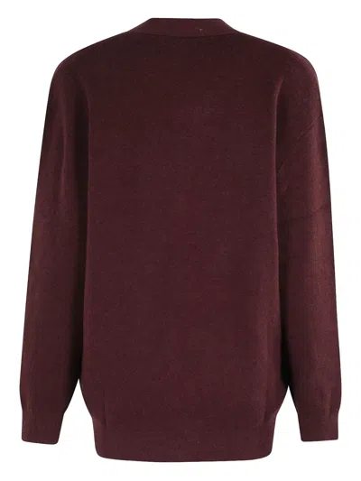 Isabel Marant Étoile V-neck Burgundy Cardigan With Center Button Closure In Burgundy