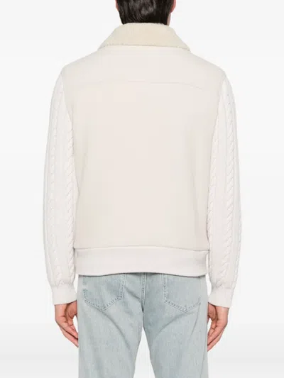Eleventy Cable-knit Jacket In White