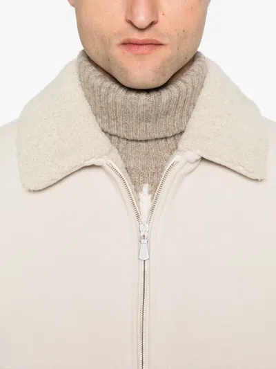 Eleventy Cable-knit Jacket In White