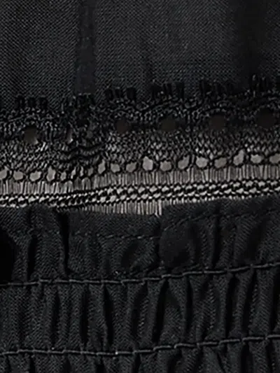 Allsaints Womens Black Arlea Elasticated-waist Lace-trim Woven Maxi Skirt