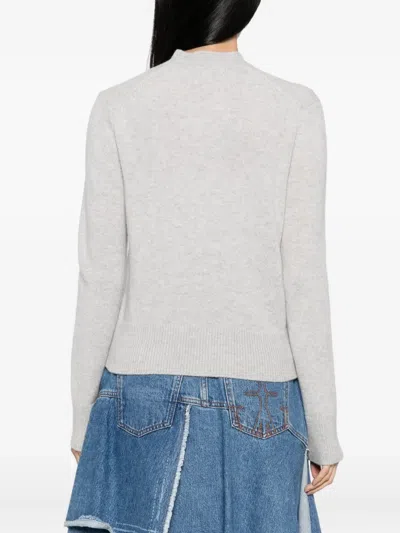 Maison Kitsuné Maison Kitsune' Baby Fox Wool Cardigan In Gray