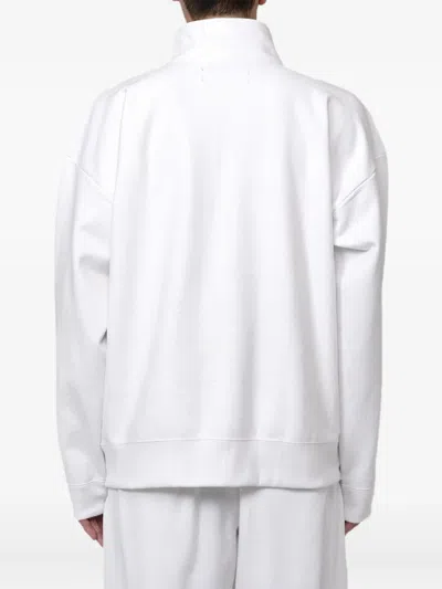 In・stru(men-tal) Half-zip Pullover Sweatshirt In White