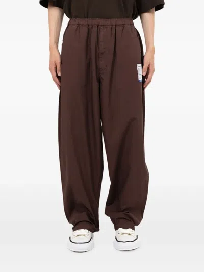 In・stru(men-tal) Elastic-waistband Trousers In Brown