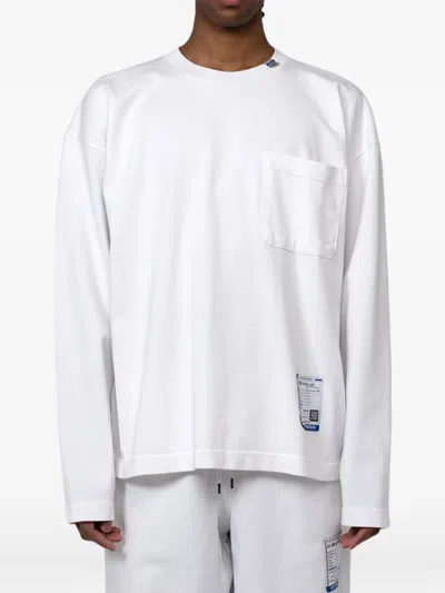 In・stru(men-tal) Chest-pocket Long-sleeve T-shirt In White