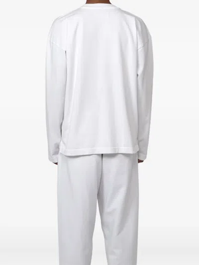 In・stru(men-tal) Chest-pocket Long-sleeve T-shirt In White