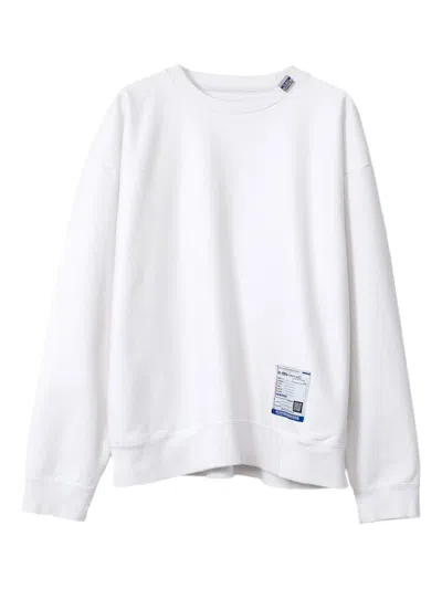 In・stru(men-tal) Label-patch Cotton Sweatshirt In White