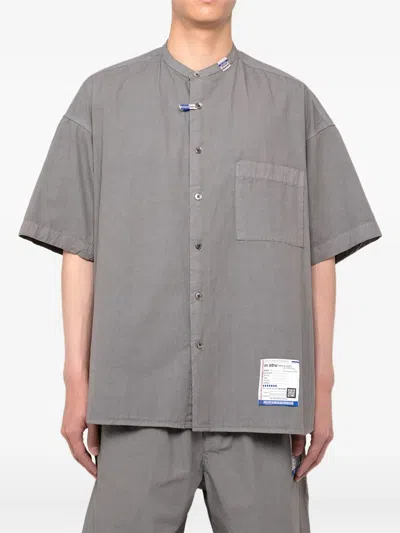 In・stru(men-tal) Short-sleeve Button Shirt In Gray