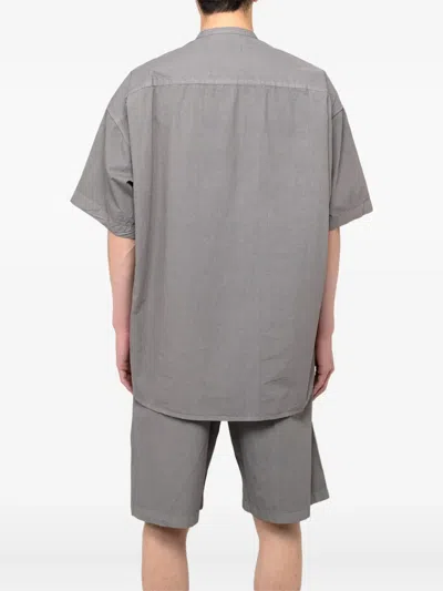 In・stru(men-tal) Short-sleeve Button Shirt In Gray