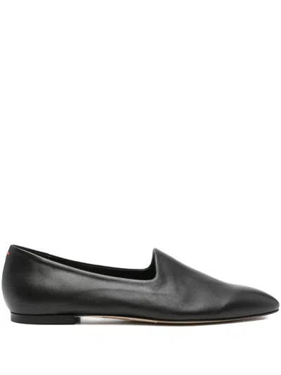 Aeyde Vanna Pointed-toe Leather Loafers In Black