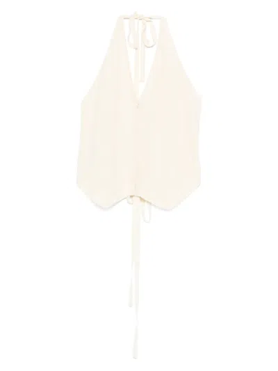 Joseph Halter-neck Button Top In Pink