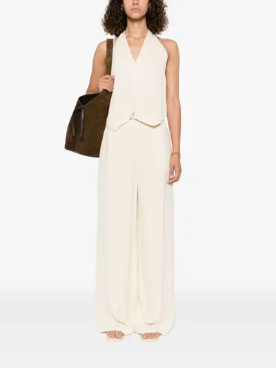 Joseph Halter-neck Button Top In Pink