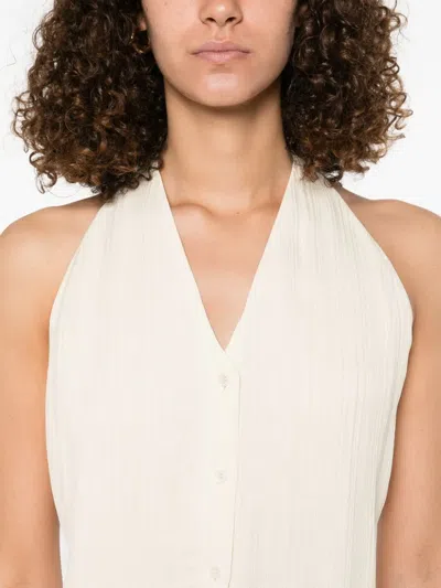 Joseph Halter-neck Button Top In Pink