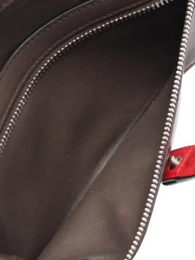 Pre-owned Loewe 皮质直式对折钱包（2000年代典藏款） In Red