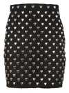 SAINT LAURENT Heart Studded Mini Skirt,447677/Y877M/1078