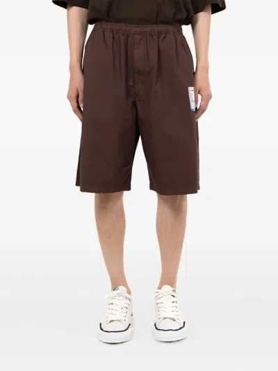 In・stru(men-tal) Elastic-waist Shorts In Brown