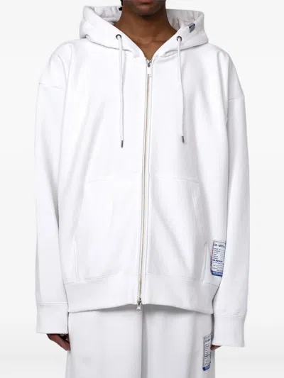 In・stru(men-tal) Zip-up Hoodie In White